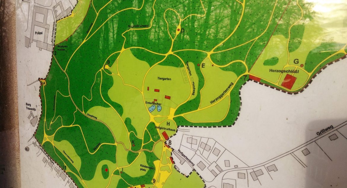Hier ist ein Plan vom Tiergarten Landshut.