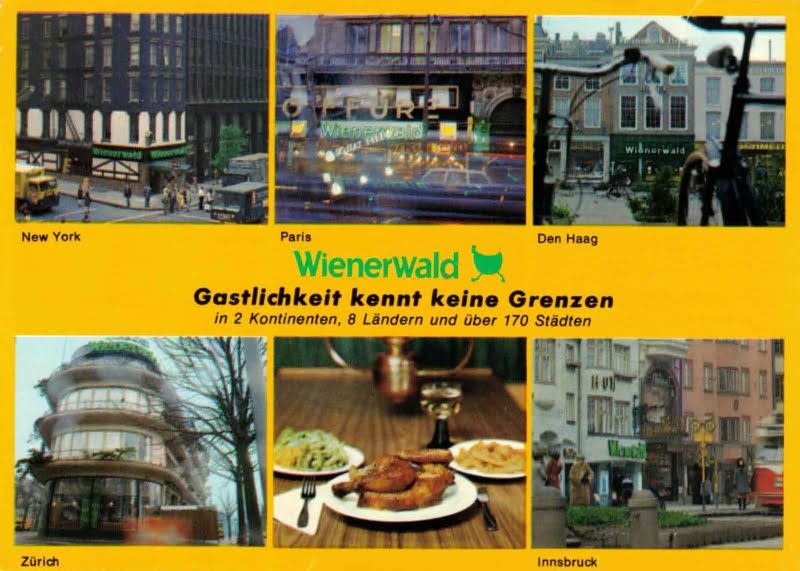 Postkarte von Wienerwald Restaurantkette von 1970