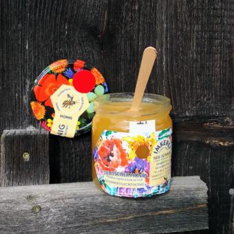Sommertracht-Honig von Himbeerblüte, 500g, Ursprungsbienenstand in Hirschaid in Oberfranken