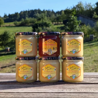 bio-honig.com Honigset Schönes Hügelland 6 Gläser:  5 x 500 g Blütenhonig und 1 x 500 g Wald | Imkerei Oswald
